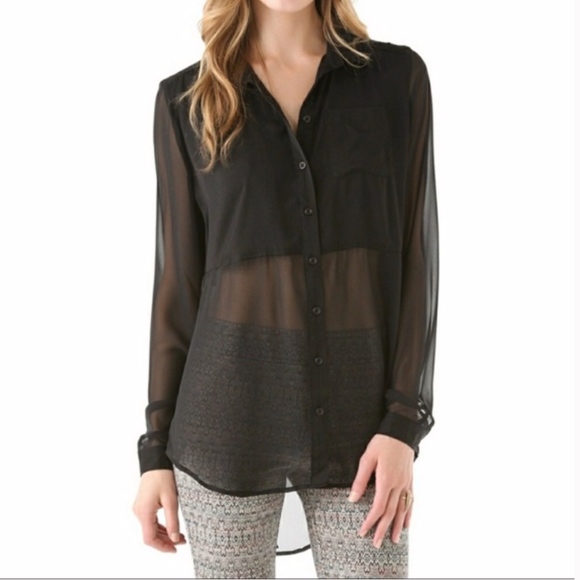 Free People~Best of Both Worlds Panel Blouse~Small - Picture 2 of 7